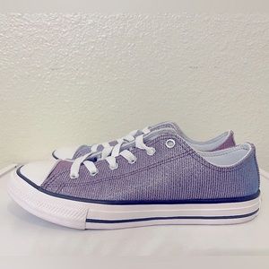 Converse Chuck Taylor All-Star Purple Metallic Low Top Sneakers